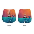 thumbnail image 3 of Pofeuu Lighthouse and Whale Print Women's Athletic Shorts Running Workout Shorts Tummy Control Quick Dry Gym Shorts with Pockets Double layer sports shorts-Large, 3 of 7