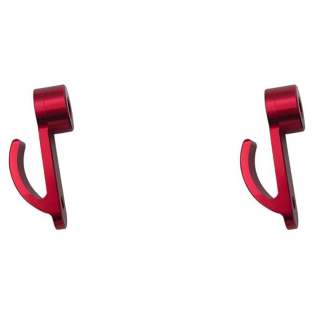 serony Alloy Easy-to- Side Storage Hook With Exquisite Craftsmanship Aluminum Alloy Hook Half Cover Hook red 2Set