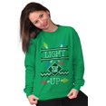 thumbnail image 4 of Ugly Christmas Pattern Light it Up Sweatshirt for Men or Women Brisco Brands S, 4 of 6