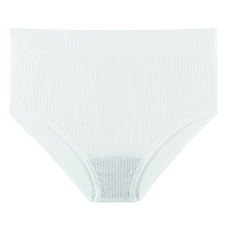 JNGSA Women's Underwear Mid Low Waist Full Briefs Breathable Ladies Regular  Plus Size Panties Seamless Elastic Sports T-pants White 10 Clearance 