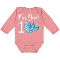thumbnail image 3 of Inktastic 1st Birthday Mermaid Party Girls Long Sleeve Baby Bodysuit, 3 of 5