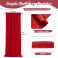 thumbnail image 2 of Cortina SoarDream con fondo de lentejuelas, color rojo, 60 x 240 cm, 4 unidades, 2 of 7
