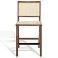 thumbnail image 2 of SAFAVIEH Couture Hattie Square Mid Back Counter Stool, Walnut/Natural, 2 of 13