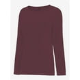 thumbnail image 2 of Womens Long Sleeve Round Neck Shirts Casual Basic Tops Tee Shirts Fall Winter Tops, 2 of 5