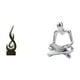 thumbnail image 1 of Escultura abstracta de fuego,Estatua de arte abstracto,adorno para decoración del hogar,Escultura de fuego moderna,coleccionable,regalo,Figura del pensador abstracto,Estatua de Pensador, 1 of 8
