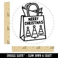 thumbnail image 2 of Merry Christmas Gift Bag Self-Inking Rubber Stamp Ink Stamper - Pink Ink - Small 3/4 Inch, 2 of 7