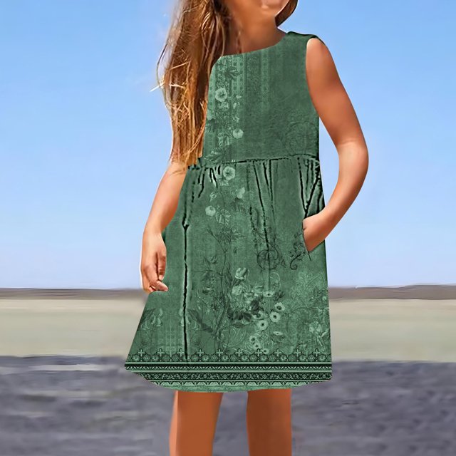LOVZFMLL Mode Printemps et Été Robe à Manches Courtes Col Rond à Volants Jupe Princesse