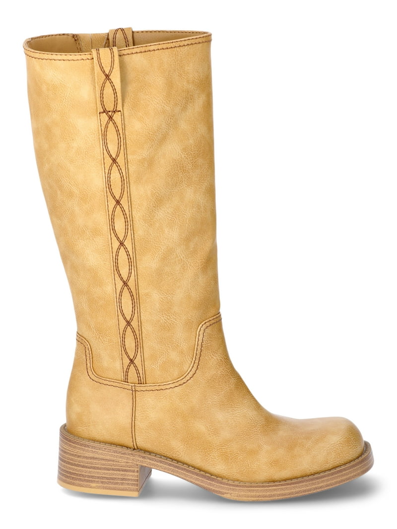 s*様 YELLO FLAT TIRE LIFTED TALL BOOTS ロン No Boundaries Women's Tall Riding Boot, Wide Width Available