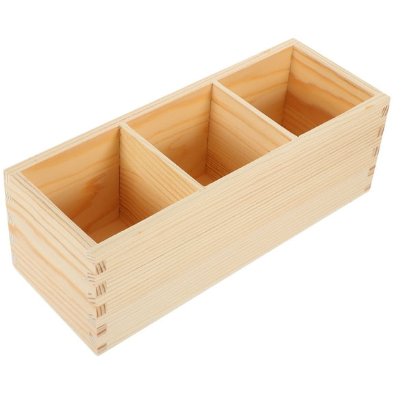 Wooden Multi-grid Pen Holder Desk Pen Holder Home Office Desk Accessories Pencil Holder Cup Pencil Cup Makeup Holder