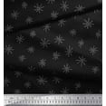 thumbnail image 3 of Soimoi Black Poly Georgette Fabric Asterisk Symbol Printed Craft Fabric by the Yard 52 Inch Wide, 3 of 3