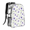 thumbnail image 3 of Kdxio Purple Chicory Clear Backpack, Transparent Bookbag for School for Women Men, Capacity Clear Bag for College, Travel, 3 of 7
