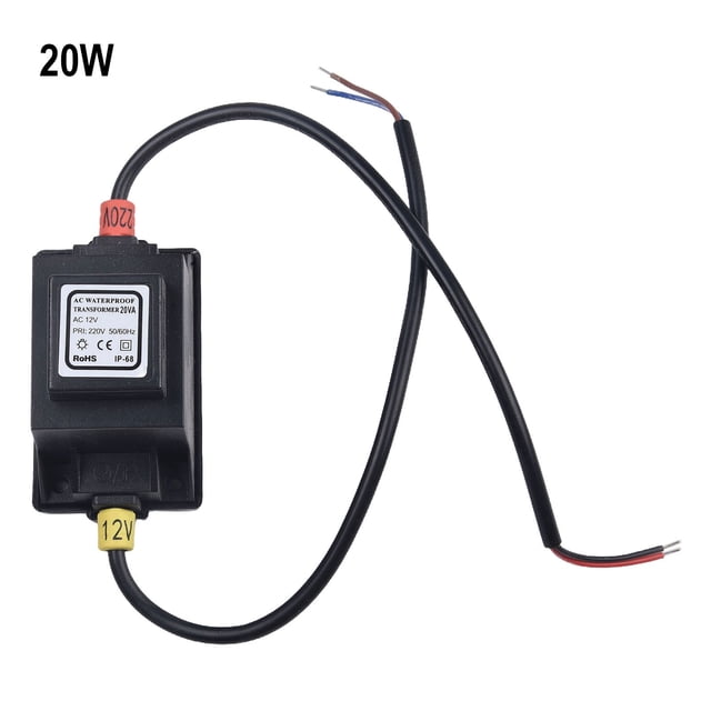 BTOER LED Transformer 12V Power Supply AC/AC 5-80W Outdoor Power Supply Transformer With EU Plug IP67 For LED Lighting Swimming Pool