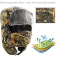 thumbnail image 5 of Gorro de aviador con camuflaje, gorro de soldado con orejas abatibles y máscara a prueba de viento, gorro de caza táctico de piel sintética unisex, 5 of 5