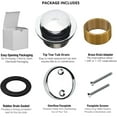 thumbnail image 2 of MAUI - Tip Toe Style Conversion Kit for Bathtub Drain Assembly, All Brass Construction, Easy replacement DIY (Chrome), 2 of 5