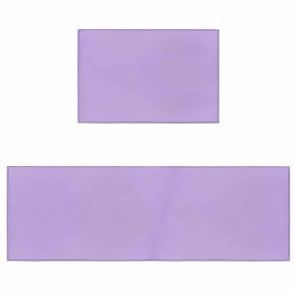Kitchen Rugs and Mats 2 Pieces Lavender Purple Runner Rug Sets Simple Style Soft Comfort Standing Kitchen Mats for Floor Absorbent Area Rugs Carpet Non Slip Cushioned Doormat