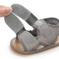 thumbnail image 4 of SOFMUO Baby Girls Boys Sandals Premium Soft Anti-Slip Rubber Sole Breathable Infant Summer Outdoor Water Shoes Toddler First Walkers(0-6 Months,Gray), 4 of 6