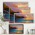 thumbnail image 4 of Designart 'Romantic Beach During Warm Evening' Nautical & Coastal Framed Canvas Wall Art Print, 4 of 5