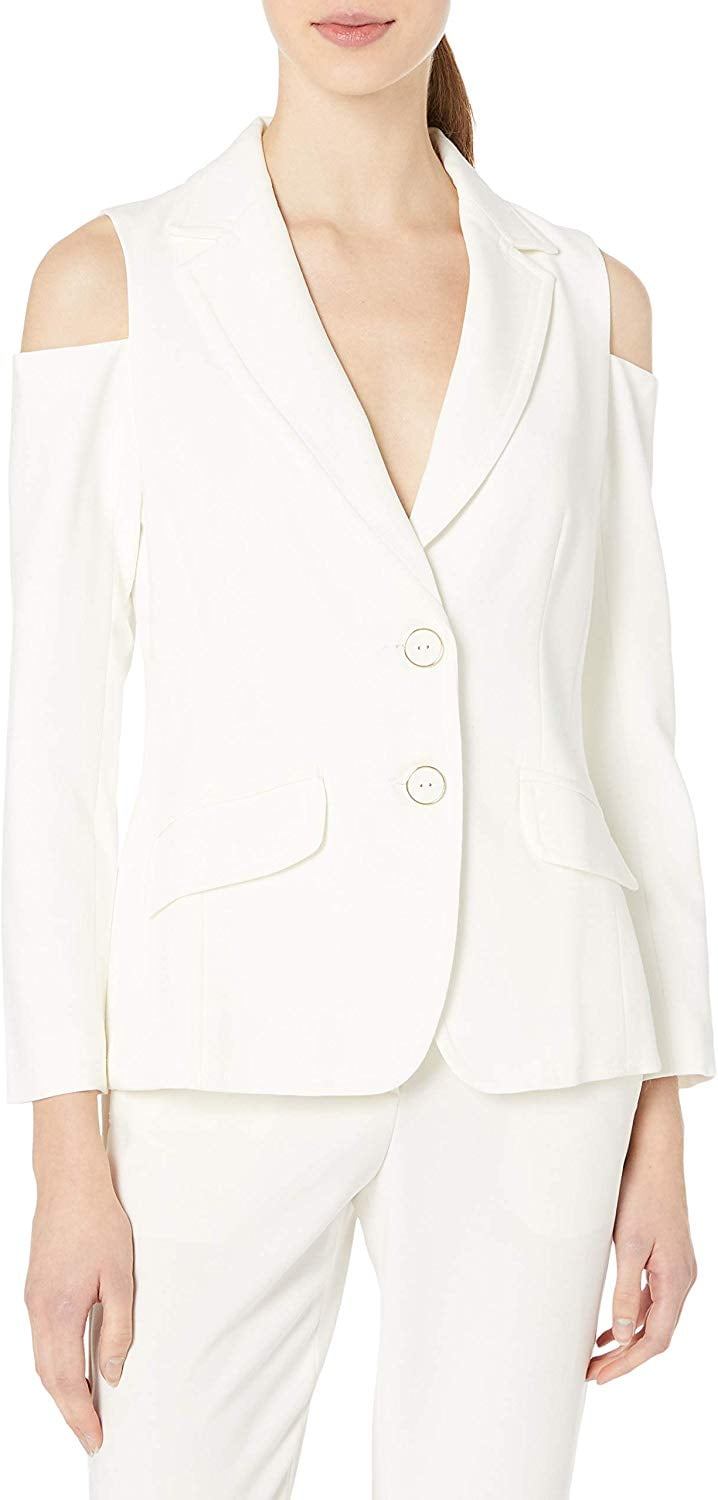 trina turk white blazer
