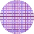 thumbnail image 1 of Ahgly Company Tapis Rond Lavable en Machine Intérieur Transitionnel Violet, 3 Pieds Rond, 1 of 7