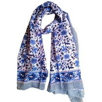 Rastogi Handcrafts Hand block rajasthani print scarves for women 73x44 inch size 100% cotton scarfs use as also sarong (Big Scarves-6)