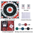 thumbnail image 3 of Michigan Rummy Board Game Set Tripoley Game Felt Mat Foldable Family Original Combination of Joker Rummy,Hearts and Poker Includes 2 Decks of Cards and 200 Numbered Poker Chips, 3 of 6