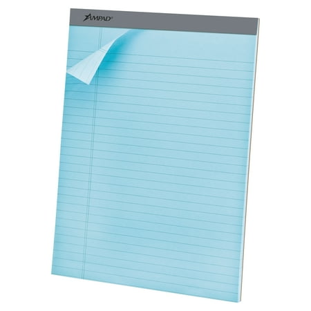 Ampad Legal Pad - Ampad Pastels Pads, 8 1/2 x 11 3/4, Blue, 50 Sheets, Dozen -TOP20670