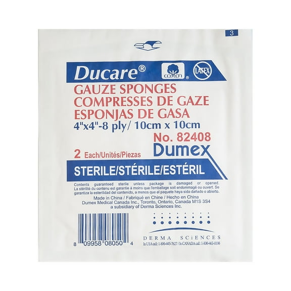 Ducare 8-Ply Gauze Sponge Sterile 4 x 4" 600 Box(es) 2  per Box