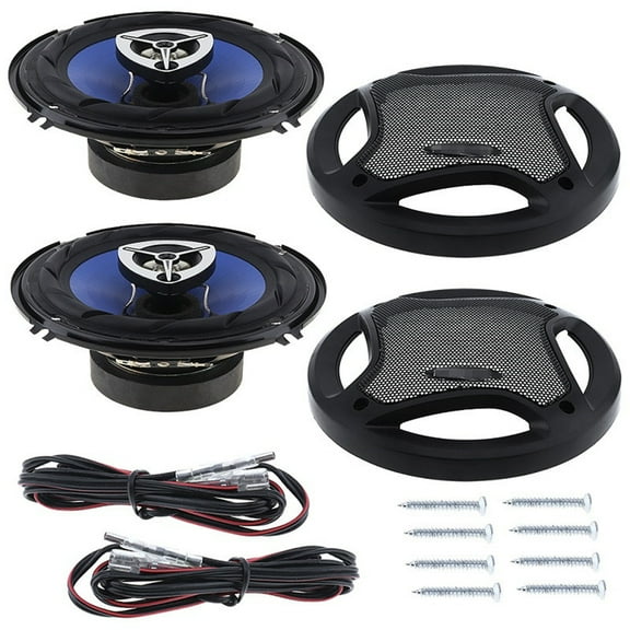 2x6.5'' Full Range Frequency HiFi Coaxial Speaker Car Door Audio Stereo Speakers