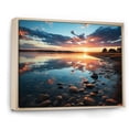 thumbnail image 2 of Designart "Delaware Coastal horizon II" Landscapes Floater Framed Wall Art Living Room, 2 of 7