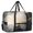 Black and Gold Marble Pattern, variant on Geometric Diamond Black Pattern Foldable Travel Duffel Bag, Weekend Overnight Bag with Front Pocket & Trolley Strap, Foldable Design Gifts for Air Travel Weekend Gym,17.7 X 6.3 X 12.6 Inches