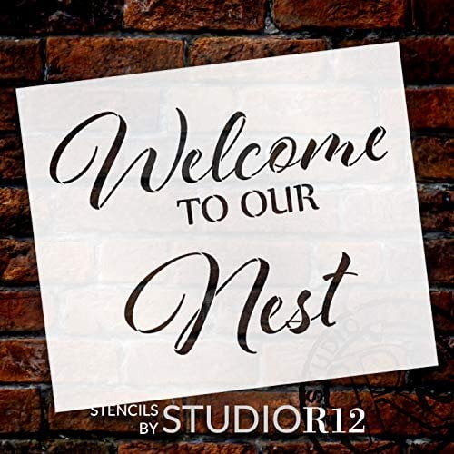 Welcome Dog Sign Stencil Create DIY Welcome Dog Sign Home Decor Reusable Stencils for Painting