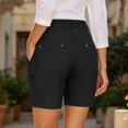 thumbnail image 6 of UKHCCC Outdoor Cargo Shorts for Women Multi-Pocket High Waist Button Fly Travel Golf Casual S-2XL, 6 of 7