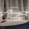 thumbnail image 4 of UPONRAY Always Forever Neon Signs, 23.62"*9.84" Dimmable & USB-Powered LED Neon Light, Stylish Wall Decor as gifts for Valentine's Day, Birthday, Family, Lover, Children, 4 of 12