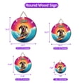 thumbnail image 5 of Retro Surfing Weimaraner in Cool Sunglasses Hello Summer Waves Round Wood Sign Weim Gray Ghost Dog Lover Hanging Wall Home Decor - 10001, 5 of 5