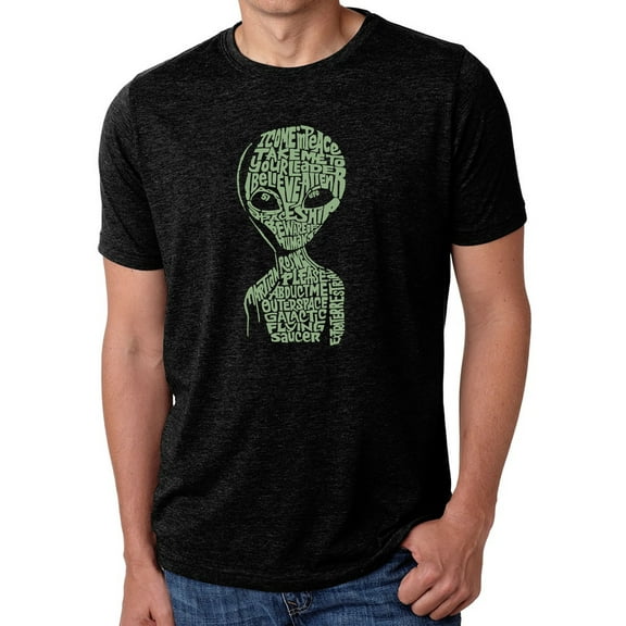 LA Pop Art Men's Premium Blend Word Art T-shirt - Alien