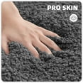 thumbnail image 5 of PABUBE Bathroom Rug Non-Slip Bathroom Mat 17"x24" Shag Bath Rugs w/1.6" Microfiber, Absorbent Bath Mat, Machine Washable, Dark Gray, 5 of 9