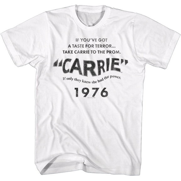 Carrie Title Card White Adult T-Shirt