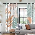 thumbnail image 5 of Blackout Curtains for Bedroom Living Room Grommet Thermal Insulated Room Darkening Drapes, Monstera Leaves Patterned Blackout Curtains Reduce Outside Noise Protect Privacy 26"W x 54"L (Pack of 2), 5 of 5