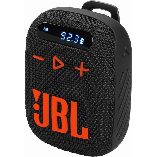 Bocina JBL Wind 3 Con Soporte Para Bicicleta Y Radio Fm Color Negro Con Naranja