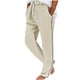 thumbnail image 2 of Pantalones largos para hombre, pantalones deportivos informales lisos con cintura elástica y bolsillos, pantalones con cremallera lateral, pantalones de algodón para hombre, 2 of 6