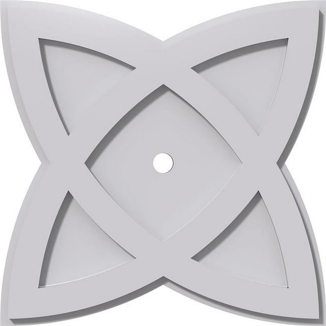Ekena Millwork CMP16CM-01000 16 in. OD x 1 in. ID Square Cosmo Architectural Grade PVC Contemporary Ceiling Medallion