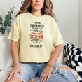 thumbnail image 2 of Proud Soccer Mom Super Cute Design, Butter Comfort Colors T-Shirt, Small, 2 of 3