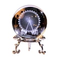thumbnail image 2 of BKER Galaxy Crystal Ornament 2.36 Inch Galaxy Plane Glass With Metal Holder Inner Carved Small Crystal Sphere Glass For Home Bedroom Indoor Decoration, 2 of 4