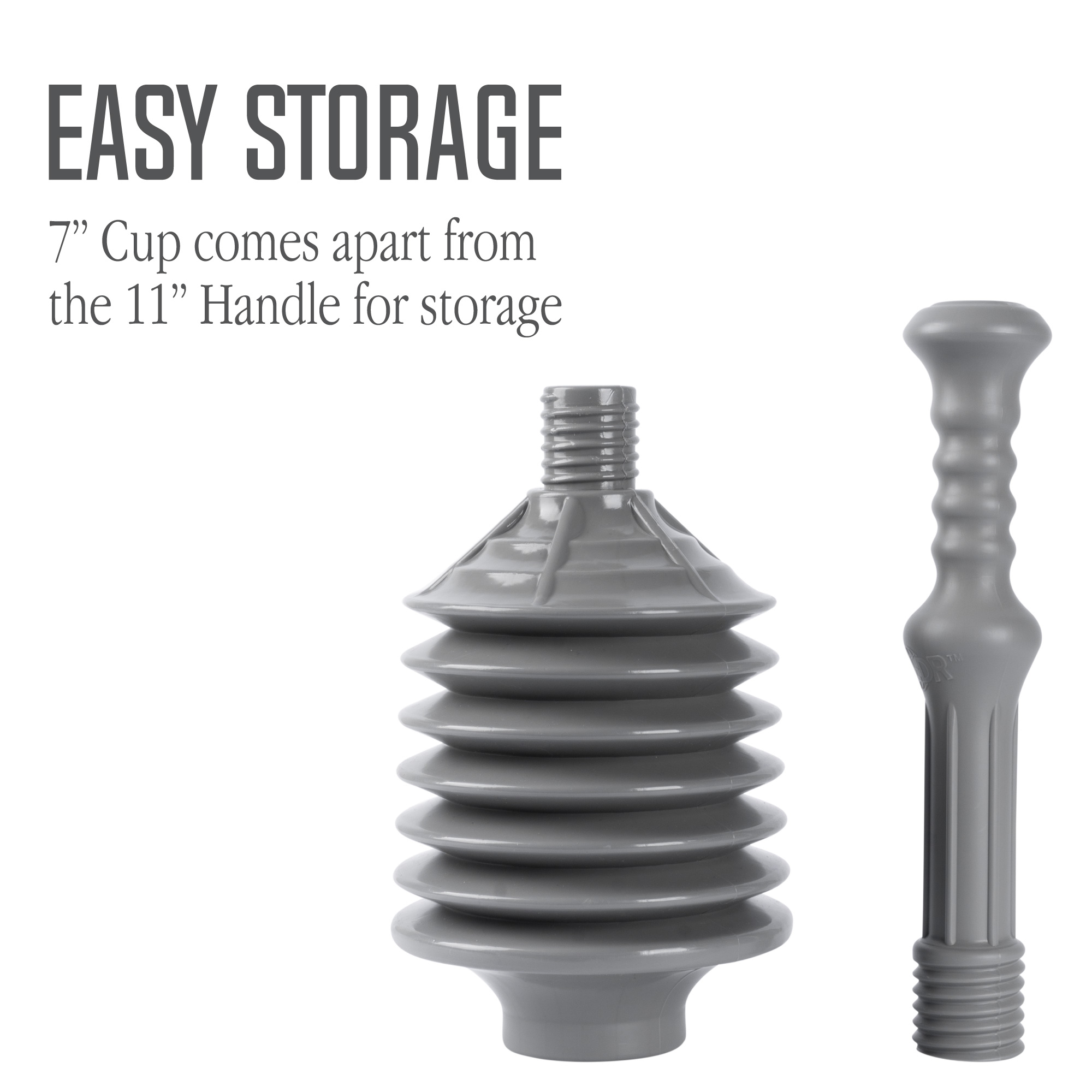 JS Jackson Supplies Accordion Toilet Plunger, Grey photo 5