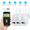 White-3 Cameras, variant on Blurams Home Security 2K Outdoor Color Night Vision Camera, White, 2 Pcs