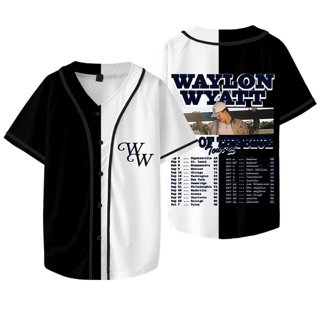 Waylon Wyatt Out Of The Blue Tour Veste de Baseball Tee Unisexe Col en V Manches Courtes T-Shirts