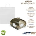 thumbnail image 5 of JET PAPER BAGS - 15”x10”x15.75” [100 Pcs] Large White Paper Bags with Handles Prime for Takeout, Grocery, Goody, Retail, Party, Gifts, Weddings - Recyclable Kraft Paper Gift Bags with Handles, 5 of 9