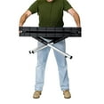 HART Folding Work Table with Fixed Legs, Resin Workbench, Black with
