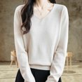 thumbnail image 2 of Winter Sweaters for Women, Semi High Neck Knitted Sweater in Solid Color, 2 of 8