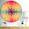 thumbnail image 2 of Designart 'Colorful Geometric Pattern' Modern wall clock, 2 of 3